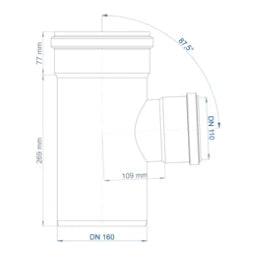 POLOPLAST PO Abzweig POLO-KAL NG DN 160/110/87Grad – 02244
