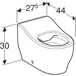 GEBERIT SANITAER Geberit Bambini SWC-T H24 Rimfree, Abgang horizontal – 502.965.00.1