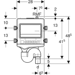 GEBERIT GE Hygienespuelung HS50, 1 Wasseranschl. mit Schnittstellen, Sensorik, Bus – 616.272.00.1