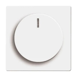 BUSCH-JAEGER Zentralscheibe mit Drehknopf für Dimmer div. Flächenprogramme, studioweiß – 2CKA006599A2953