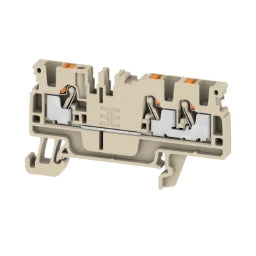 WEIDMÜLLER Feed-through terminal block, PUSH IN, dark beige, 2.5 mm², 24 A, 800 V, Number of con – 1521740000
