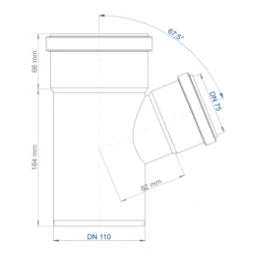 POLOPLAST PO Abzweig POLO-KAL NG DN 110/75/67Grad – 02228