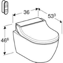 GEBERIT GE AquaClean Tuma Comfort, Wand-WC weiss, Komplettanlage – 146.290.11.1