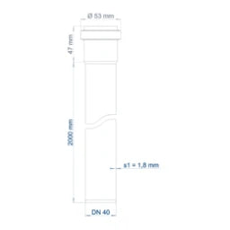 POLOPLAST PO Socket Pipe POLO-KAL NG DN 40/2000 – 02015