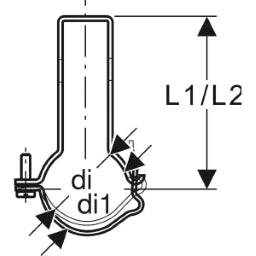 GEBERIT GE Pluvia Rohrschelle verstellbar d110mm, zu Tragschiene – 367.861.00.1