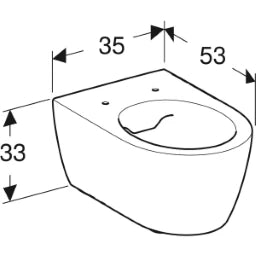 GEBERIT SANITAER Geberit iCon Wand-WC Tiefspüler weiß Rimfree, geschlossene Form, EFF3 – 501.661.00.1