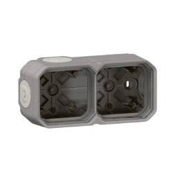 LEGRAND 2-gang enclosure, horizontal and vertical, in color: Gray – 069672L