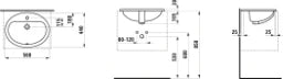 LAUFEN Laufen Pro Undermount washbasin from above 56x44cm white - H8139510001041