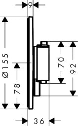 HANSGROHE HG Thermostat Concealed Ecostat Comfort S Finish Set 1 Outlet BBR – 33714140