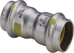 VIEGA Viega Muffe mit SC Sanpress Inox G 0215 für Gas in 35mm Edelstahl – 487 003