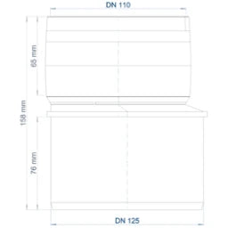 POLOPLAST PO Übergangsrohr POLO-KAL 3S DN 125/110 – 102570