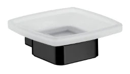 EMCO Emco Passion Soap Holder with Frosted Crystal Bowl, Black – BPPAASESHS