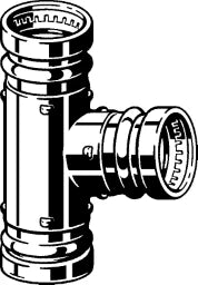 VIEGA Viega T-piece with SC Sanpress XL 2218XL in 76.1x54x76.1mm red bronze - 354 398