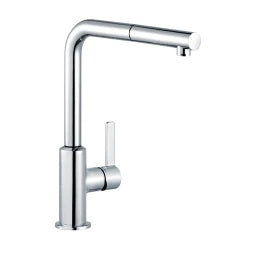 KLUDI Kludi L-INE-S Single Lever Sink Mixer with Pull-Out Spout, chrome – 408510575