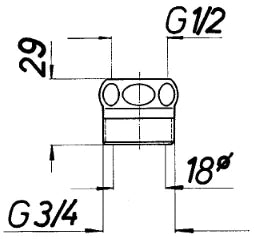 SCHMIEDL GS Reducing Nipple 3/4" Male x 1/2" Female – GS1658