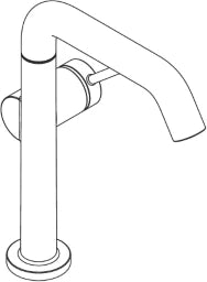 HANSGROHE HG Tecturis S Basin Mixer 210 Fine CoolStart Eco Swivel Spout with Push-Open Waste Set Chrome – 73360000