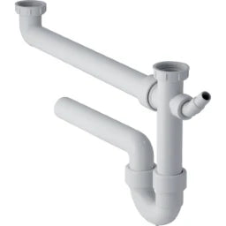GEBERIT GE Finished Drain, 2-piece, long d40, G1 1/2 white with hose nozzle – 152.597.11.1