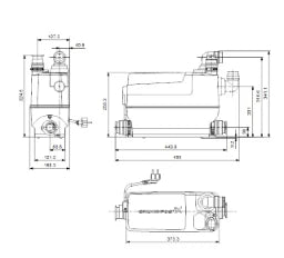 GRUNDFOS Grundfos Kleinhebeanlage Sololift2 C-3 0,6kW 230V 446x159x340mm – 97775317