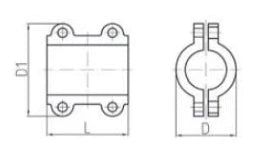 FISCHER GEORG FITTINGS Primofit Repair Clamp short brass 18mm - 775723053