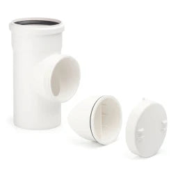 REHAU RAUPIANO PLUS Reinigungsrohr DN 110, mit Rohrreinigungseinsatz – 11215341004