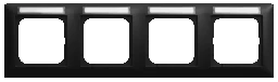 BUSCH-JAEGER horizontal 4-gang cover frame with viewing window – 2CKA001754A4949