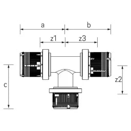 REHAU REHAU T-piece FASTLOC EX+ 25 - 16 - 25 - 13706581001