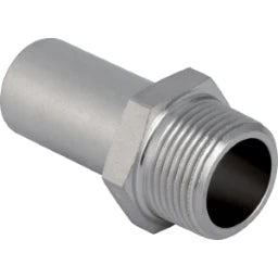GEBERIT GE Mapress Stainless Steel Transition with Push-fit End d42mm x R1 1/2 – 31939