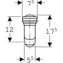 GEBERIT GE Urinal Trap for Taro Nova and Tamaro horizontal d 50mm 152942 – 152.942.11.1