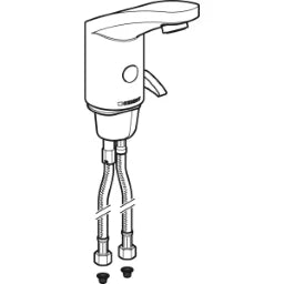GEBERIT GE WT-Standard Tap Type 185 Battery with Mixer and Handle, chrome – 116.255.21.1