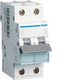 HAGER Miniature Circuit Breaker 1P+N 6kA C-13A 2 Modules – MCN513