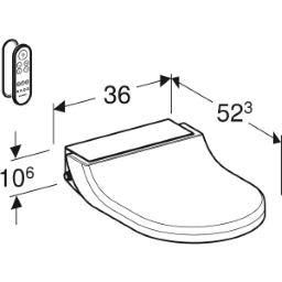 GEBERIT GE AquaClean Tuma Comfort Aufsatz weiss – 146.270.11.1