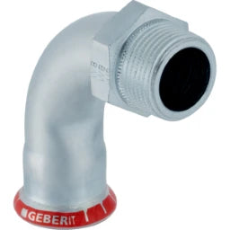 GEBERIT GE Mapress Carbon Steel Transition Bend 90 Deg. d18mm x R1/2 galvanized – 20505