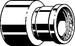 VIEGA Viega Reducer with SC-Contur Temponox XL 1715.1XL in 76.1x54mm stainless steel – 809 539