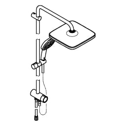 GROHE Grohe Shower System Tempesta 250 Cube 26977_1 Diverter KB T. 250 Cube chrome – 26 977 001