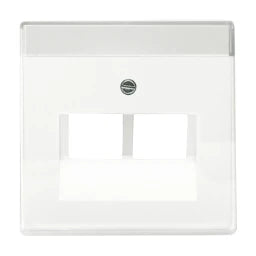 BUSCH-JAEGER Central plate, 2-gang, for RJ45 sockets, various surface programs, studio white – 2CKA001710A3164