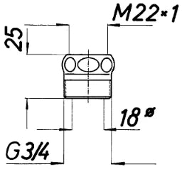 SCHMIEDL GS Reduziernippel 3/4" AG M22x1mm IG – GS1601