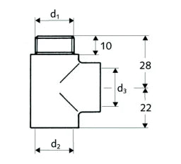 SCHELL SCHELL T-Stück chrom 1/2"x1/2"x1/2" – 44 202 06 99