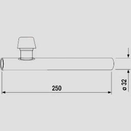 EISENBERG ABU Chrome-Plated Siphon Pipe with Aerator DN32 – 03.089.00..0000