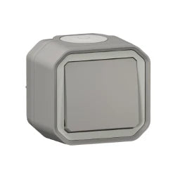 LEGRAND FR AP Intermediate switch 10 AX, screw terminals, IP 55, IK 07, Grey – 069716L