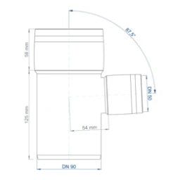 POLOPLAST PP Branch POLO-KAL XS DN 90/50/87Degrees – 102830