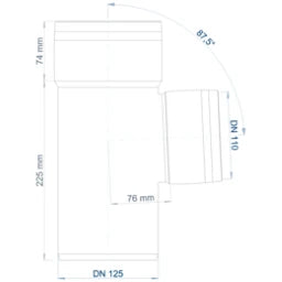 POLOPLAST PO Abzweig POLO-KAL 3S DN 125/110/87Grad – 102569
