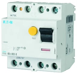 EATON FI-Schalter Typ A/S pulsstromsensitiv 40A/4pol/100mA (40A vs) – 235740