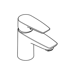 KLUDI Kludi Pure&Solid WT-Einhandmischer 75 DN15 mit Ablaufgarnitur – 342760575