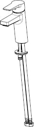 HANSA Hansa Twist XL WT-Einhandmischer mit Vollhebel, ohne Ablaufgarnitur verchromt – 0902 2283