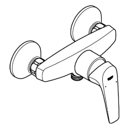 GROHE Grohe EH Shower Mixer BauFlow 23755 Wall Mounted Chrome – 23 755 000
