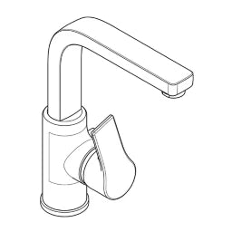 KLUDI Kludi Zenta SL WT-Einhandmischer mit seitl.Betaetig., m.Abl. – 480270565