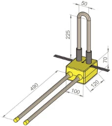 MHS mhs-Radiator V-HKU Heating Pipe: Supersan Copper – 01331CU0000000