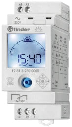 FINDER Astro Time Switch 1 Channel Joystick and APP transmission via NFC-enabled phones – 12.81.8.230.0000
