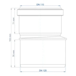 POLOPLAST PE Transition Pipe POLO-KAL NG DN 125/110 – 02286