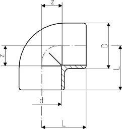 FISCHER GEORG GF Elbow 90° PP-H d 20 – 727100106